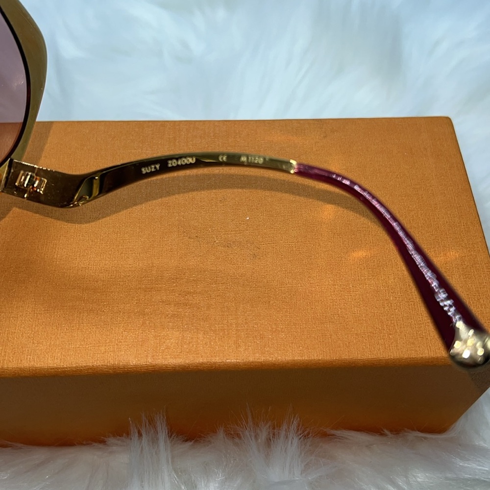 👓💛❤️LOUIS VUITTON VINTAGE SUZY EMBELLISHED OVERSIZED SUNGLASSES Z0400U M1120 - Picture 16 of 17